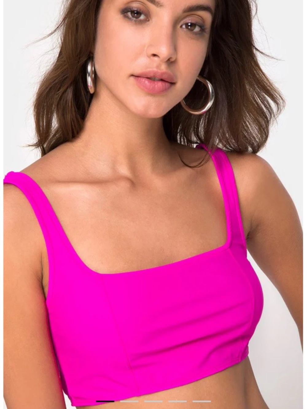 Motel Shani top in neon Pink Crop Top size small #crop top #pink